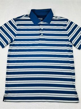 Brooks Brothers Blue/ light gray striped polo shirt. Size M. Excellent condition
